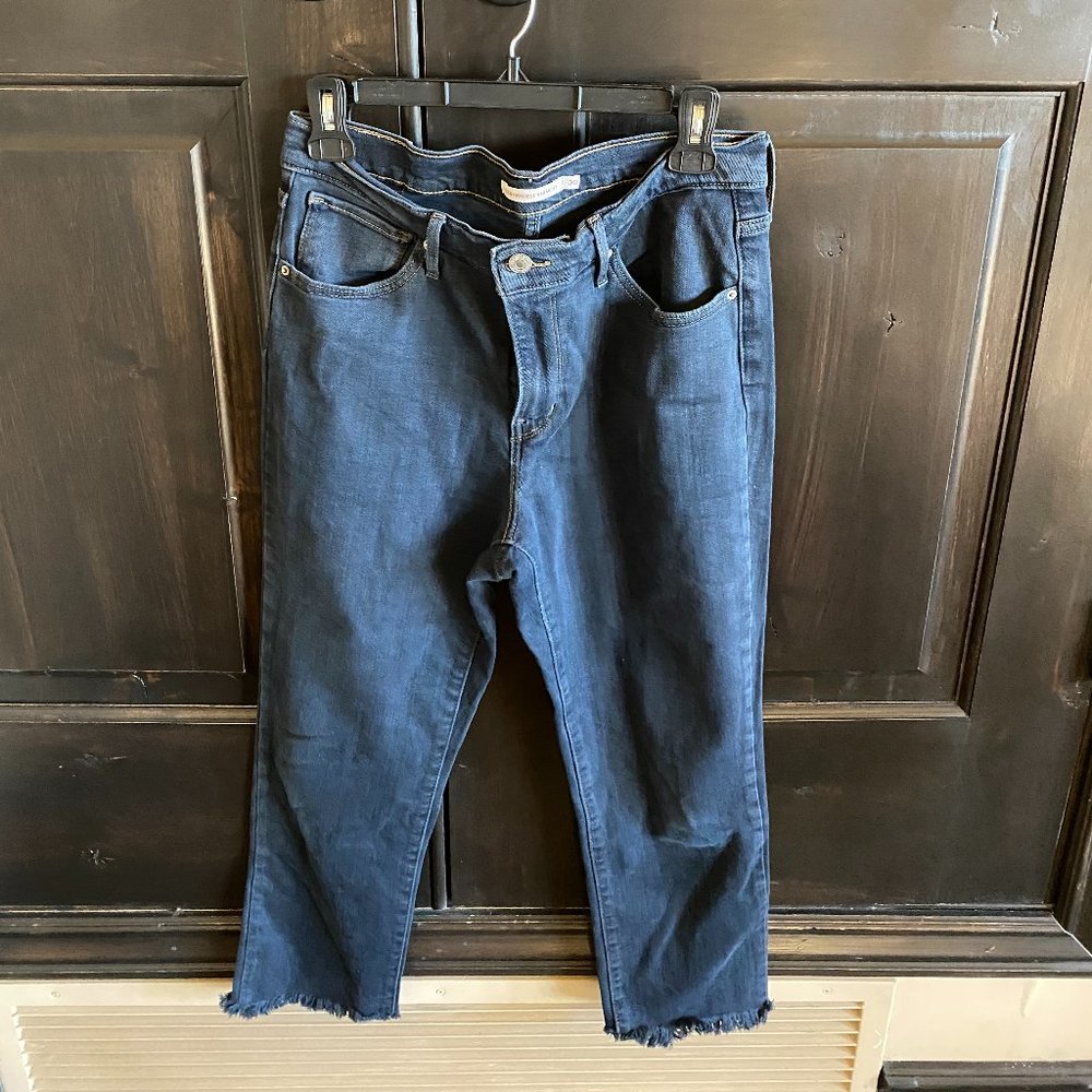 Levi's 724 Wedgie Crop High Rise Straight Denim Jeans